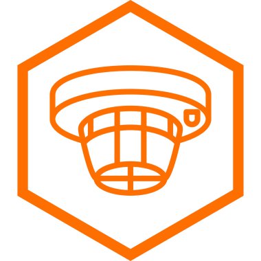 Beyaz arka planda izole edilmiş turuncu çizgi basketbol topu ikonu. Spor malzemeleri. vektör illüstrasyonu