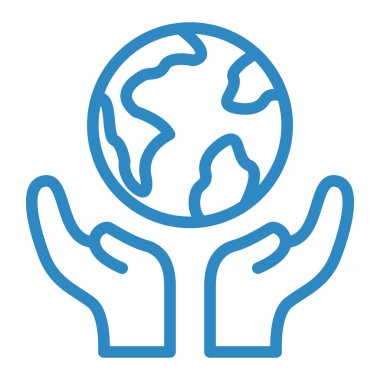 Toprak. Web simgesi basit illüstrasyon