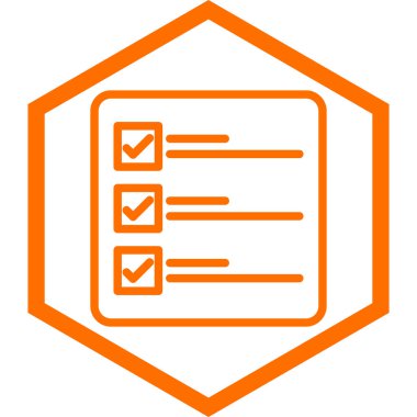 Kontrol listesi simgesi vektör illüstrasyonu