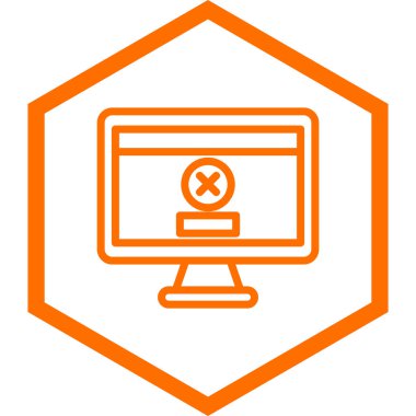 bilgisayar monitör simgesini vektör çizim