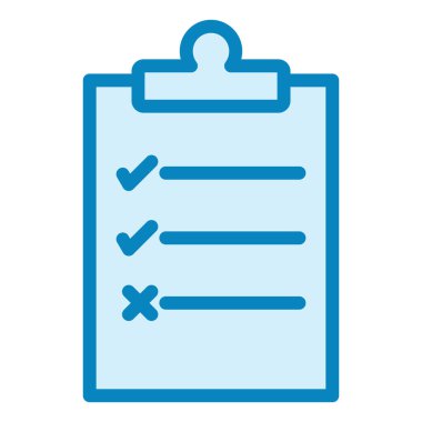 Kontrol listesi simgesi vektör illüstrasyonu