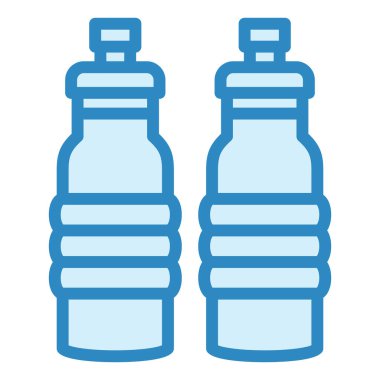 Su Şişeleri modern simge vektör illüstrasyonu 