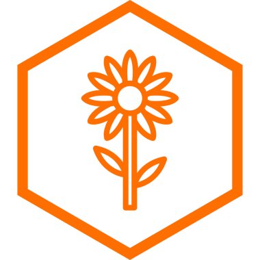 çiçek simgesi vektör illüstrasyonu