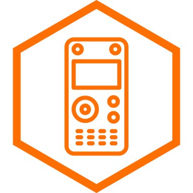 Cep telefonu simgesi, vektör illüstrasyonu