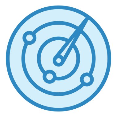 Radar. Web simgesi basit illüstrasyon 