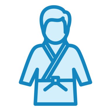 Karate Ustası modern simge vektör çizimi  