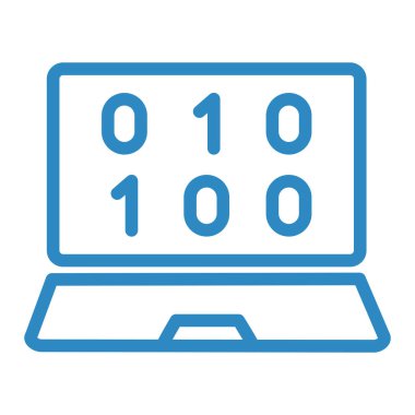 Dizüstü bilgisayar simgesi vektör çizimi