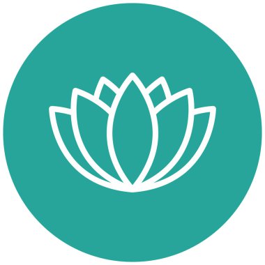 Nilüfer çiçeği ikonu vektör illüstrasyonu