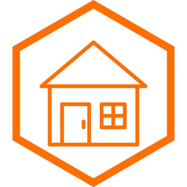 Ev. Web simgesi basit illüstrasyon