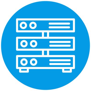 veritabanı. Web simgesi basit illüstrasyon