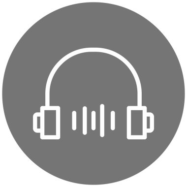 Kulaklık. Web simgesi basit tasarım