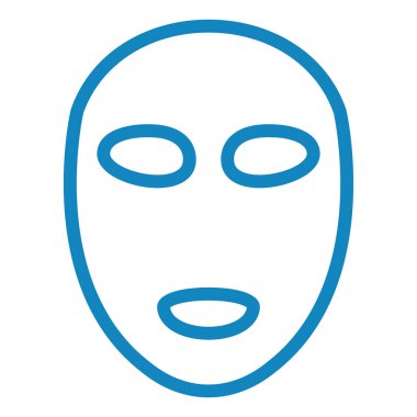 Maske. Web simgesi basit illüstrasyon
