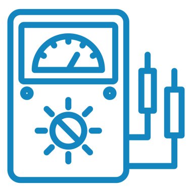 Voltmetre. Web simgesi basit illüstrasyon
