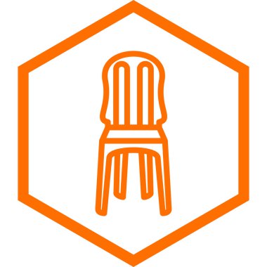 Sandalye. Web simgesi basit illüstrasyon