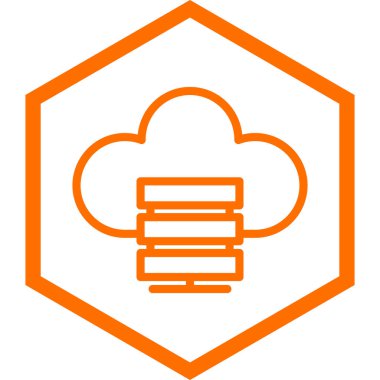 Bulut. Web simgesi basit illüstrasyon