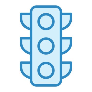 Trafik ışığı modern simge vektör illüstrasyonu 