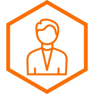 İş adamı ikonu. vektör illüstrasyonu