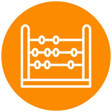 Abaküs. Web simgesi basit illüstrasyon