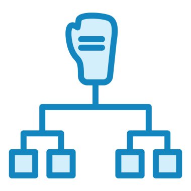 Boks Turnuvası modern ikon vektör illüstrasyonu  