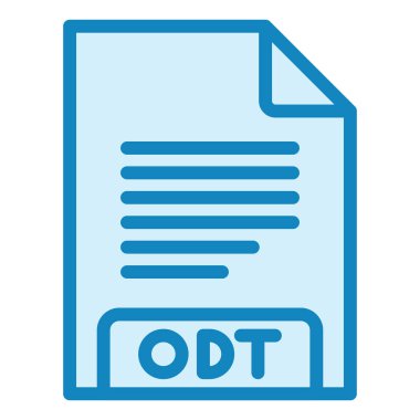 odt dosya biçimi vektör illüstrasyonu