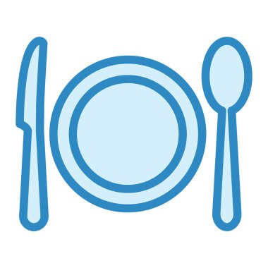 Çatal bıçak. Web simgesi basit illüstrasyon 