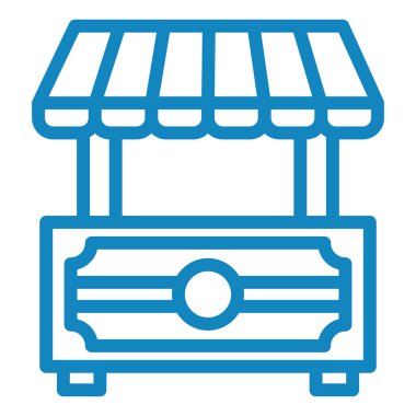 Dükkan. Web simgesi basit illüstrasyon