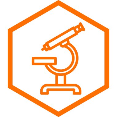 Mikroskop. Web simgesi basit illüstrasyon