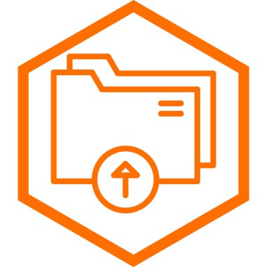 Klasör dosya simgesini, vektör çizim