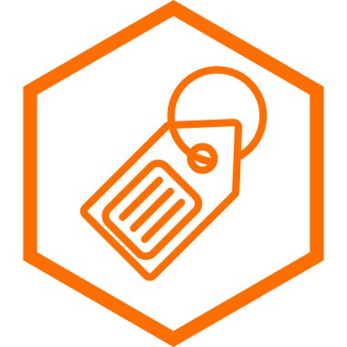 etiket simgesi, vektör çizimi