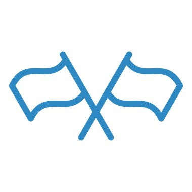 çapraz bayraklar simgesi. vektör illüstrasyonu