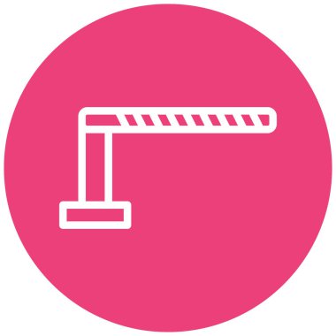 Bir bariyer simgesinin vektör illüstrasyonu