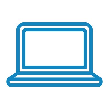 teknoloji ve bilgisayar vektör illüstrasyonlu dizüstü bilgisayar