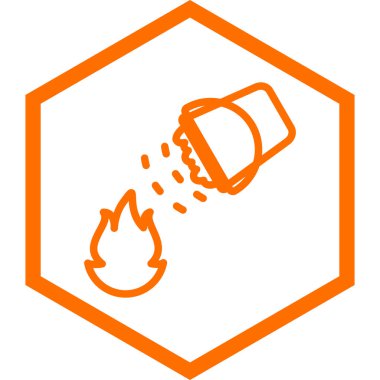 ateş alev vektörü illüstrasyonu, simge ögesi