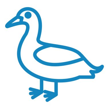 Bir kuş simgesinin vektör illüstrasyonu