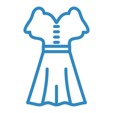 Gelinlik ikonu vektör illüstrasyonu