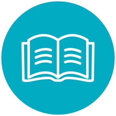 Kitap. Web simgesi basit illüstrasyon