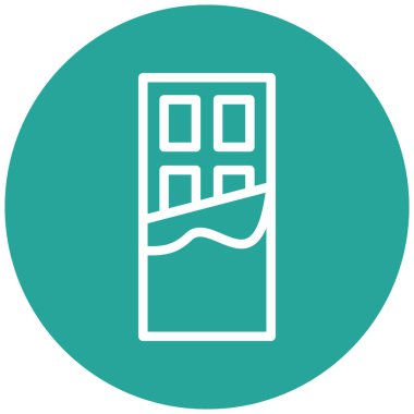 Çikolata çubuğu simgesinin vektör illüstrasyonu