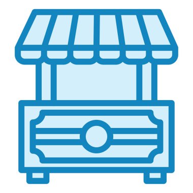 Pazar modern simge vektör illüstrasyonu  