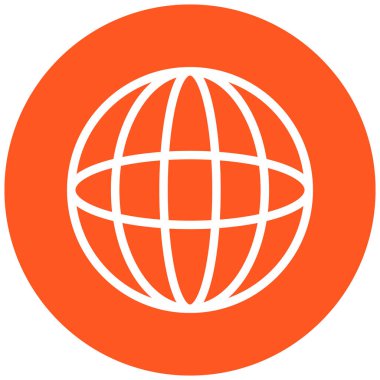 Dünya. Web simgesi basit illüstrasyon