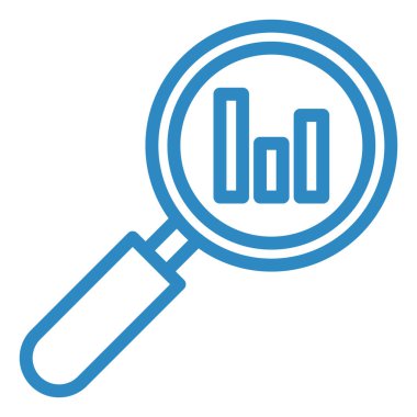 Arama analizi ikonu vektör illüstrasyonu