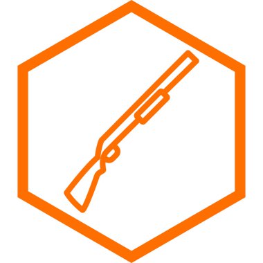 Askeri silah ikonu. vektör illüstrasyonu