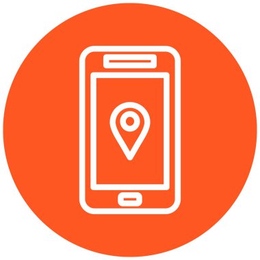 Cep telefonu simgesi, vektör illüstrasyonu