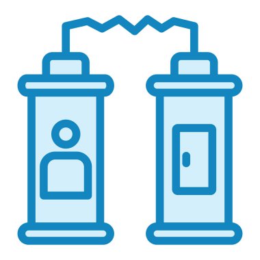 Işınlanma simgesinin vektör illüstrasyonu