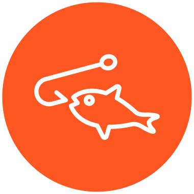 Balık. Web simgesi basit illüstrasyon