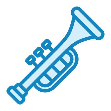 Trompet ikonu. Basit resimleme