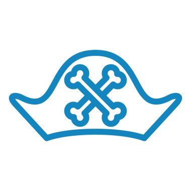 Korsan Şapka simgesinin vektör illüstrasyonu