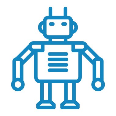 robot ikon vektör illüstrasyonu
