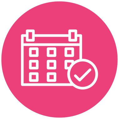 Takvim simgesi, vektör çizimi