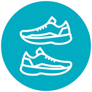 Spor ayakkabı. Web simgesi basit illüstrasyon