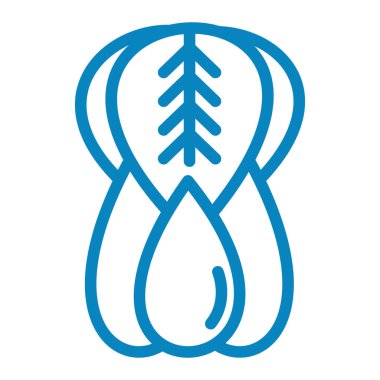 Su damlası ikon vektörü. İnce çizgi işareti. izole edilmiş sınır sembolü çizimi